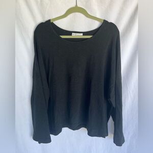 BRYN WALKER Dark Gray Bamboo Organic Cotton Pullover Blouse One Size Fits All